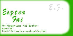 eszter fai business card